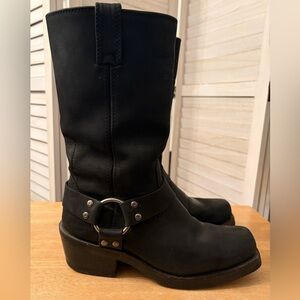 Women’s Harley Davidson Black Leather Moto Boots